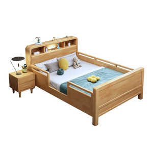 Dazhang Jiaju Solid Wood Children's Bed Twin Size With Guardrail <b>Storage</b> Minimalist Style For <b>Kids</b> Bedroom - Product Image 5