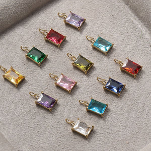 Colgante de Acero Inoxidable 316L con Baño de Oro de 14k/18k, No se Deslustra, con Dijes de Piedras de Nacimiento de Diamantes de Imitación para Fabricación de Joyas, Collares y Pulseras - Product Image 1