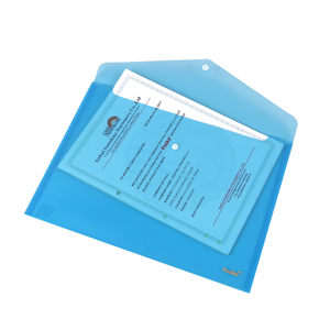 <span class=keywords><strong>Buste</strong></span> in <span class=keywords><strong>Plastica</strong></span> Trasparente Foska con Chiusura a Bottone a Pressione, 5 Colori, Formato A4 FC, Cartelle Portadocumenti per Scuola e Ufficio - Product Image 1