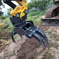 Scie à grappin forestier XUVOL WYJ avec grappin à bois hydraulique rotatif à 360° et tronçonneuse pour excavatrices de 6 à 9 tonnes