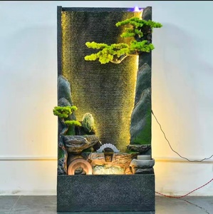 Fontaine d'eau de rocaille d'intérieur à grande échelle - Décoration de jardin zen avec un son d'eau apaisant - Product Image 2