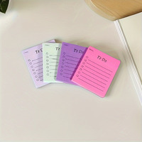 Liste de tâches aux couleurs assorties Notes autocollantes Bloc-notes auto-adhésif Pack de papeterie esthétique pour fournitures scolaires et de bureau