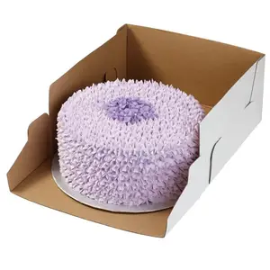 Custom Eco-friendly Recycled Strong Corrugated Cardboard Paper Cake Box