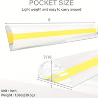 Transparent Acrylic Bar Magnifier 6 Inches with Guide Lines for Reading Small Print
