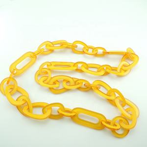 Vintage Léopard Acétate Acrylique Résine Écaille de tortue Chaîne <span class=keywords><strong>Collier</strong></span> <span class=keywords><strong>Grain</strong></span> Écaille fait main <span class=keywords><strong>Collier</strong></span> de Chaîne - Product Image 5