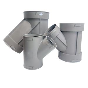 <span class=keywords><strong>ABS</strong></span> 75mm 110mm đường ống thông gió bên TEE ống cho hệ thống điều hòa không khí - Product Image 6