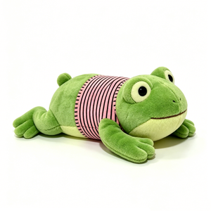 Peluche de rana, rana verde de peluche, rana con camiseta de peluche, juguete de rana, decoración de rana estilo cottagecore, regalo de peluche de animal - Product Image 3