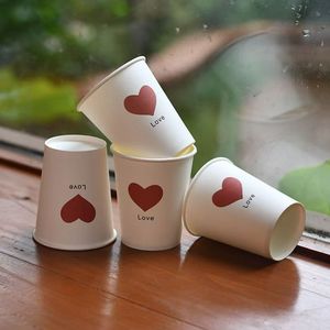 Disposable Paper Cups Thickened Hot Drink Cup Cylinder Shape Wedding Occasion Minimalist Style - Product Image 3