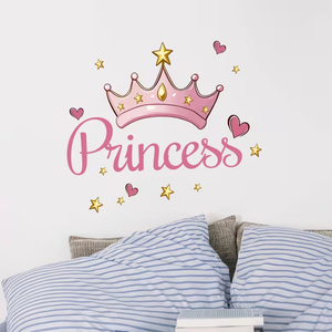 Nuevo diseño <span class=keywords><strong>de</strong></span> adhesivo <span class=keywords><strong>de</strong></span> <span class=keywords><strong>pared</strong></span> con corona <span class=keywords><strong>de</strong></span> princesa rosa y estrella <span class=keywords><strong>de</strong></span> amor, vinilo decorativo <span class=keywords><strong>para</strong></span> <span class=keywords><strong>pared</strong></span> <span class=keywords><strong>de</strong></span> dormitorio <span class=keywords><strong>de</strong></span> niña - Product Image 6