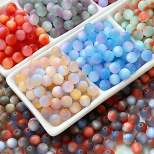 ลูกปัดเคลือบรูปแมวทำด้วยมือ8มม. เครื่องประดับทำมือแบบ DIY โคมไฟคริสตัลและลูกปัดแก้วสำหรับสร้อยข้อมือสร้อยคอโซ่โทรศัพท์ - Product Image 4