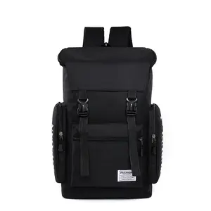Черная большая вместимость простая Студенческая сумка для кампуса рюкзак для ноутбука высокого качества открытый рюкзак для путешествий
