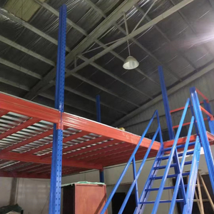 Hệ thống kệ kho tầng lửng công nghiệp, nền tảng lưu trữ bằng thép nhiều tầng với cầu thang và lan can - Product Image 2