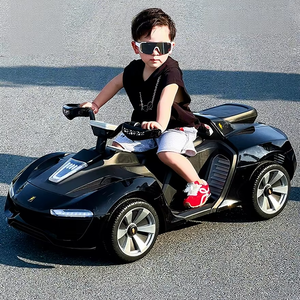 Motocicleta Eléctrica Infantil de Cuatro Ruedas, Coche de Plástico para Niños y Niñas, Doble Recargable, Batería de 12V, Control Remoto, Juguete - Product Image 1