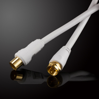 Câble coaxial RF 9,5 mm Type F plaqué or avec gaine en PVC, mâle-mâle, pour antennes TV satellite, caméras de vidéosurveillance et microphones