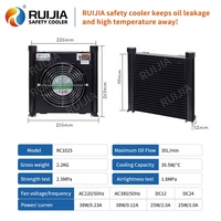 Enfriador de Aceite Pequeño de Aluminio Ruijia RC1025-30L/min, Intercambiador de Calor de Microcanal para Tractores Agrícolas