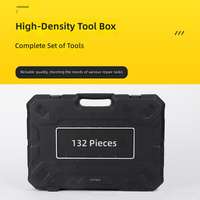 Vente en gros de jeu de clés à cliquet à 24 dents en acier nickel-chrome-vanadium de 132 pièces, kit d'outils de réparation automobile