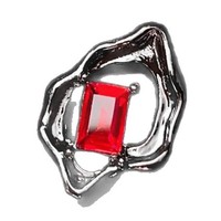 Paso Sico Bijoux d'ongles en alliage blanc translucide, scintillants, tridimensionnels, de luxe léger, avec strass à fond pointu, motifs cœur et ovale pour ongles