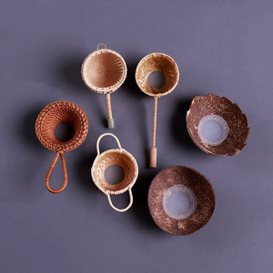 Bamboo Tea Strainers Handcrafted Reusable Tea Filters For Tea Ceremony Accessories Stainless Steel Mesh With Wooden Handle - Product Image 4