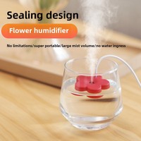 Mini humidificateur USB étanche IPX7, petite fleur, réapprovisionnement de tasse d'eau de bureau portable pour la maison et le salon