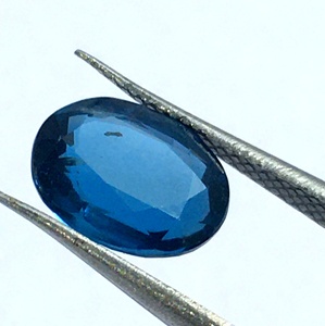 Azul KyaniteTeal Moss Indigo facetado forma ovalada corte cabujón piedras preciosas sueltas fabricación de joyas precio al por mayor por pieza natural - Product Image 1