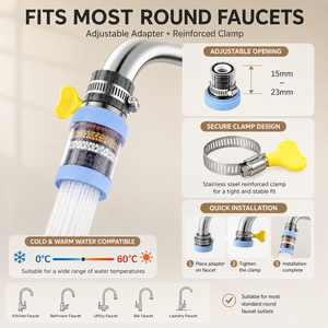 <span class=keywords><strong>Filtro</strong></span> per Acqua Universale Moderno in ABS <span class=keywords><strong>con</strong></span> 6 Stadi di Filtrazione per Lavello da Cucina e Accessori per Rubinetti - Fornitura all'Ingrosso - Product Image 2