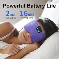 Masque de sommeil sans fil en soie Bluetooth pour les voyages et les siestes au bureau, design amovible, logo personnalisé disponible