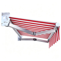 Auvent de terrasse durable en alliage d'aluminium rétractable, design moderne, écologique, commande électrique/manuelle, imperméable, résistant au vent, pour extérieur