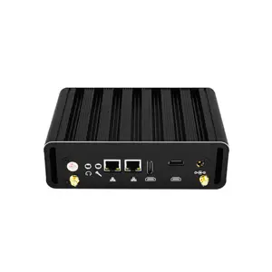 NEW Mini Pc Fanless Processor 12th Gen I5 2*RS422/RS485 2*RJ45 Linux DDR5 Desktop Gaming Computer With 4G LTE