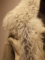 Veste parka d'hiver pour femmes, col en fourrure bouclée mongole amovible, manteau chaud en daim surdimensionné pour femmes