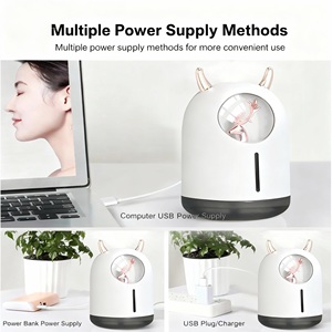 Máy tạo độ ẩm hình tuần lộc dễ thương, bán chạy xuyên biên giới, sử dụng cổng <span class=keywords><strong>USB</strong></span>, phun liên tục, dùng cho văn phòng, phòng ngủ - Product Image 6