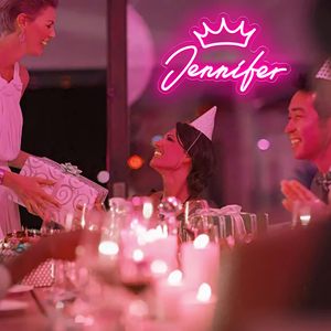 Letrero de Neón con Nombre de <span class=keywords><strong>Jennifer</strong></span>, Luz de Neón LED con Nombre para Dormitorio Infantil, Decoración para Fiesta de Cumpleaños, Letrero de Neón Personalizable para Decoración de Pared - Product Image 4