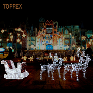 Guirlande lumineuse LED 3D personnalisable grand format pour extérieur, décoration de Noël, <span class=keywords><strong>rennes</strong></span> <span class=keywords><strong>et</strong></span> traîneau du Père Noël grandeur nature à vendre - Product Image 4