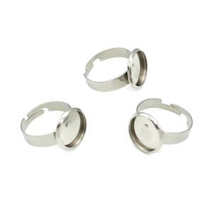 Base Redonda Hueca de Acero Inoxidable para Anillos, 17mm de Diámetro Interior, para Fabricación de Anillos, Accesorios de Joyería DIY - Product Image 3
