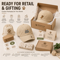 Gorras Personalizadas de 6 Paneles, Estilo Dad Hat, Visera Curva, Sarga de Algodón, Gorra con Bordado de Retrato de Mascota Personalizado para Amantes de las Mascotas