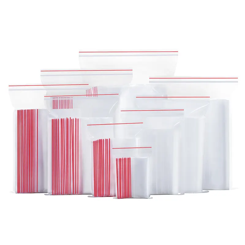 100pcs/pack Small Sealed Plastic Vacuum Storage Bag Resealable Transparent Clear Jewelry Ziplock Bag