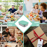 Sans Bpa Lave-Vaisselle Corée Couvercle En Silicone Boîte À Lunch En Acier Inoxydable Pour Enfants Éco Boîte À Lunch Bento Boîte Pour Camping En Plein Air