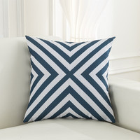 Housse de coussin décorative en polyester imperméable à imprimé numérique géométrique pour extérieur, jardin, patio, balcon, série NLS