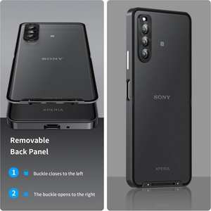 Coque de téléphone noire en alliage d'aluminium Cache-objectif détachable 2 en 1 TPU Couverture arrière de téléphone portable pour <span class=keywords><strong>Sony</strong></span> <span class=keywords><strong>Xperia</strong></span> <span class=keywords><strong>10</strong></span> <span class=keywords><strong>IV</strong></span> <span class=keywords><strong>5G</strong></span> - Product Image 5