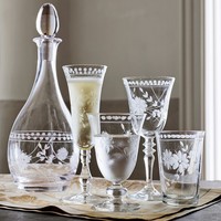 Verres à vin en cristal Vintage de luxe verres à Globlet gravés personnalisés coupe à la main Vintage gravé flore vin Champagne verre gobelet