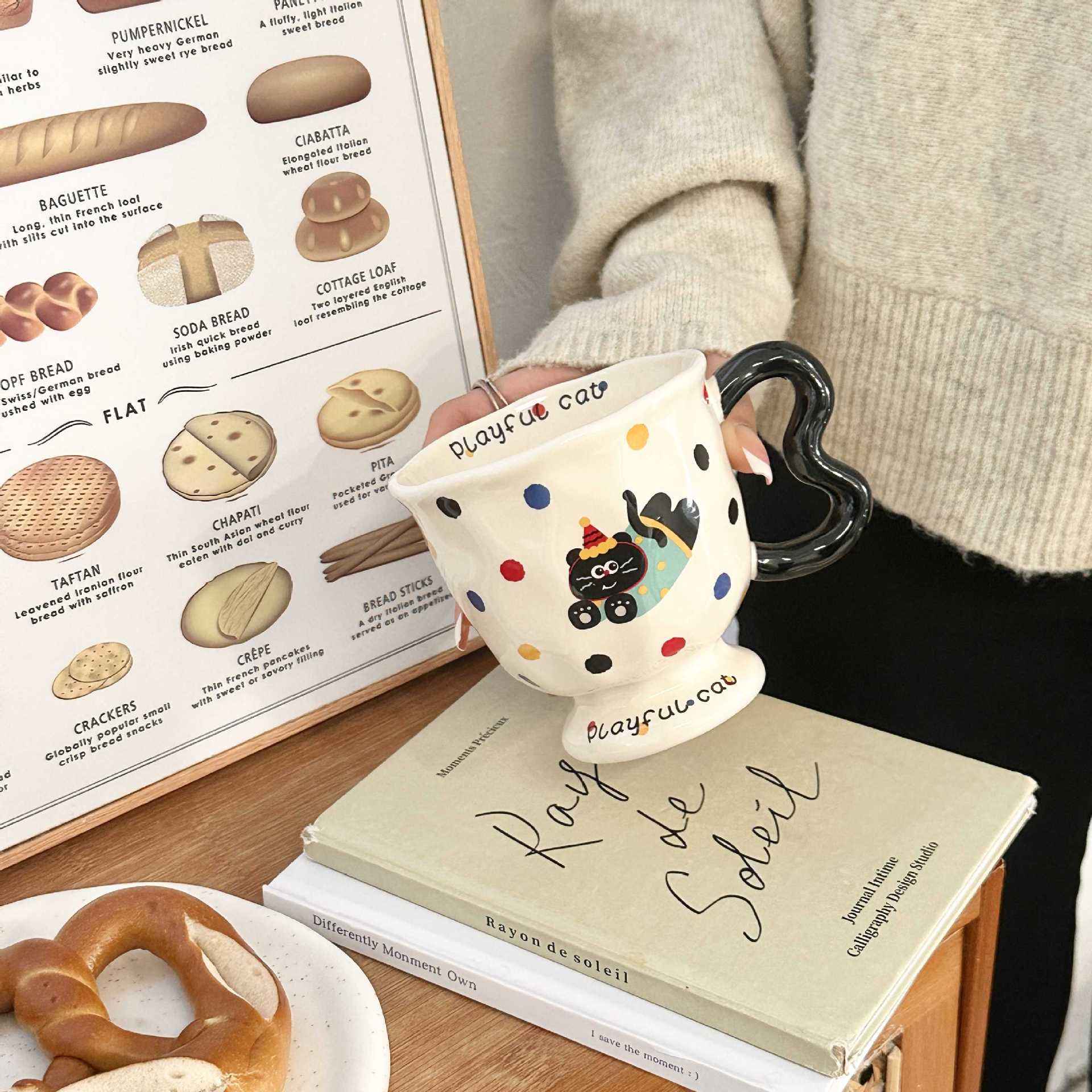 แมวเหมียวสีดำ แก้วเดี่ยว