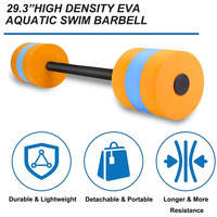 ZONWINXIN barre de natation avec disques d'exercice de l'eau haltère de natation mousse EVA équipement d'exercice aquatique aide à la natation pour adultes