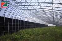 Boerentunnelbogenkas, eenvoudige landbouwfolie-afdekking voor de teelt van bloemen en groenten, merk ZHUOTAI