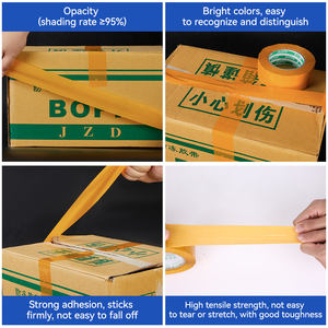 Ruban adhésif de sécurité BOPP jaune <span class=keywords><strong>Ricky</strong></span> 230M, sensible à la pression, haute résistance, résistant à la déchirure, pour l'emballage et la fermeture logistique - Product Image 3