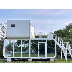 Maison conteneur préfabriquée de luxe 20 pieds Salle de bain Cuisine Panneau sandwich fabriqué par Apple House pour hôtel de centre commercial - Product Image 1