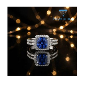 Anillo de Diamantes de Oro Blanco de Estilo Premium para Mujer con Diamantes de Color E F y Detalles de Joyería Distintivos - Product Image 3