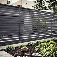 Portail de jardin élégant en alliage d'aluminium, clôture contemporaine, treillis résistant à la décomposition, écologique