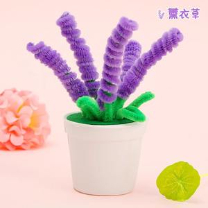 Tallos de chenilla de colores surtidos DIY Arts & Crafts Project Decoraciones Limpiadores de tuberías para ramos Plantas en maceta Fuzzy Stick Toys - Product Image 3