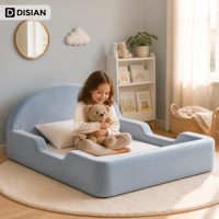 Lit de sol pour tout-petit avec cadre en mousse, couverture de matelas en tissu à couche d'air, canapé-lit compressé, vente en gros d'usine