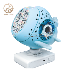 Machine de souffleur de bulles automatique en plastique de nuage d'avion spatial jouet pour enfants Version rotative de Machine de <span class=keywords><strong>bulle</strong></span> de vaisseau spatial - Product Image 1