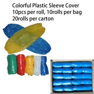 プラスチック製使い捨てブルーPE/CPEクリア透明スリーブカバーldpe防水アームカバー